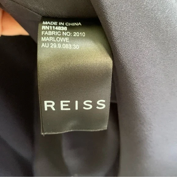 Reiss Marlowe Fit And Flare mini Dress Navy - Picture 11 of 15